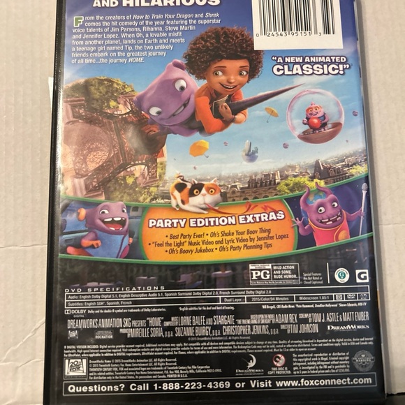 NEW Dreamworks Home Party Edition Blu-ray DVD Digital HD - Picture 6 of 6